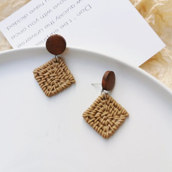 Myth X Dream Jewelry - 💕Last One Straw Wicker Drop Earrings